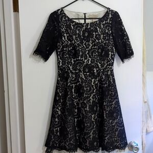 Black lacy cocktail dress